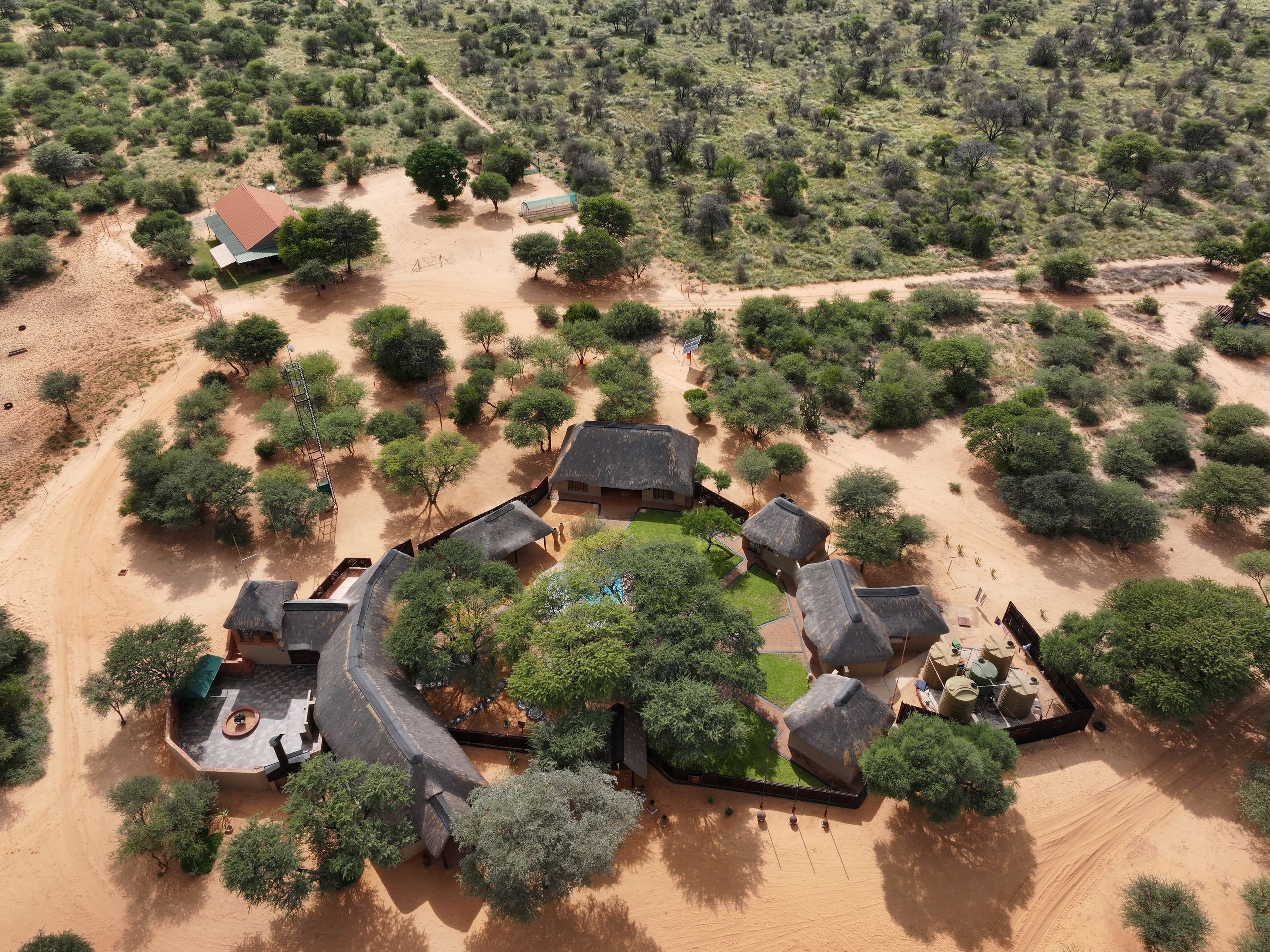 Aerial view of Mankwe Kalahari Lodge