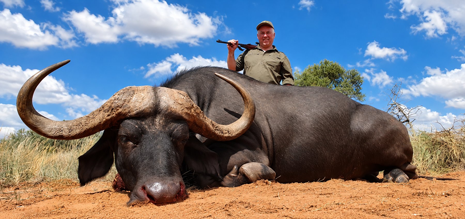 Cape buffalo trophy hunt