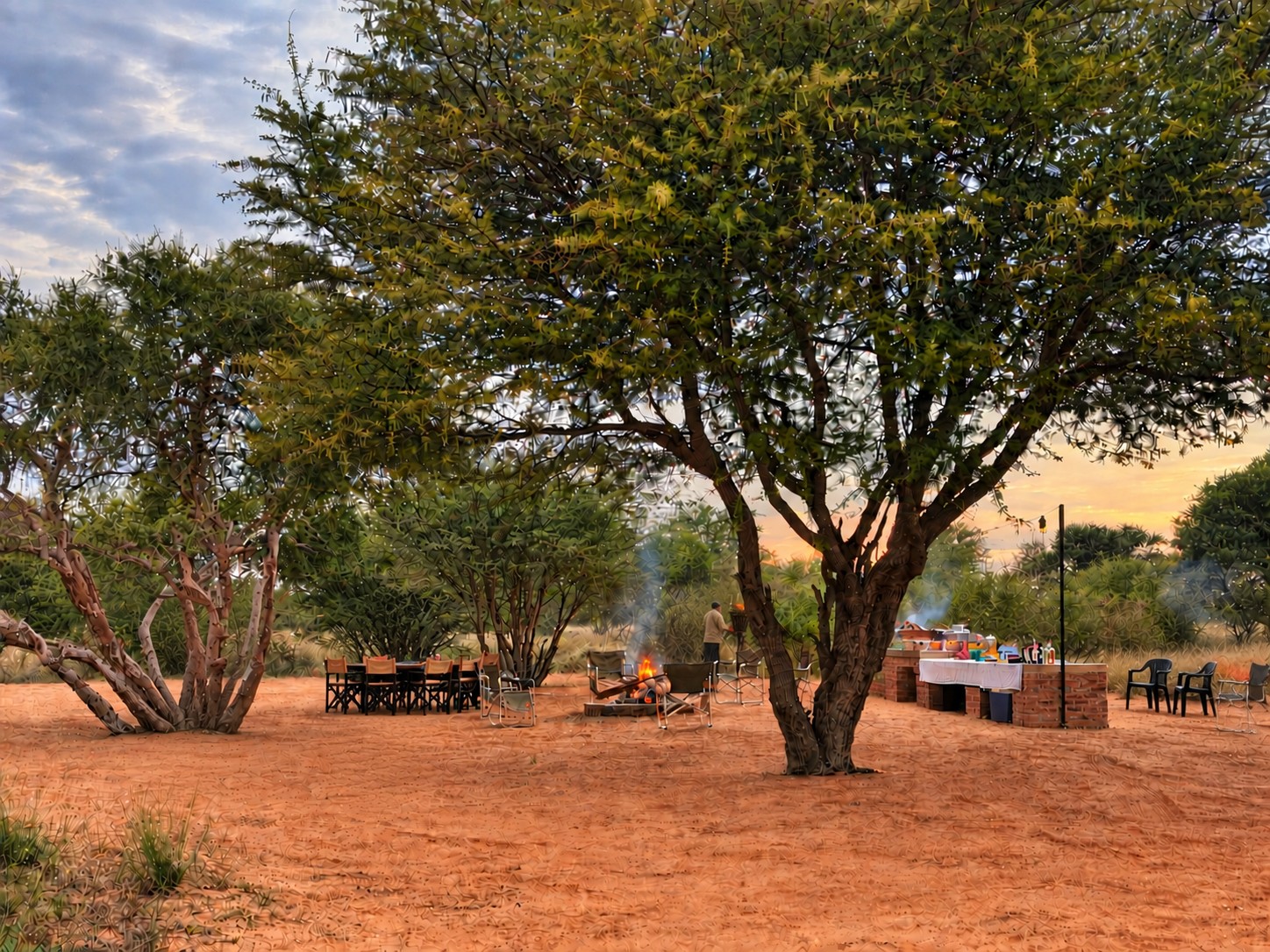 Bush lunch during the hunt